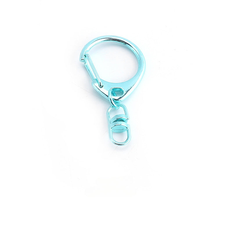 Wholesale 10pcs Electroplated Metal Small C Buckle DIY Keychain Alloy Accessories